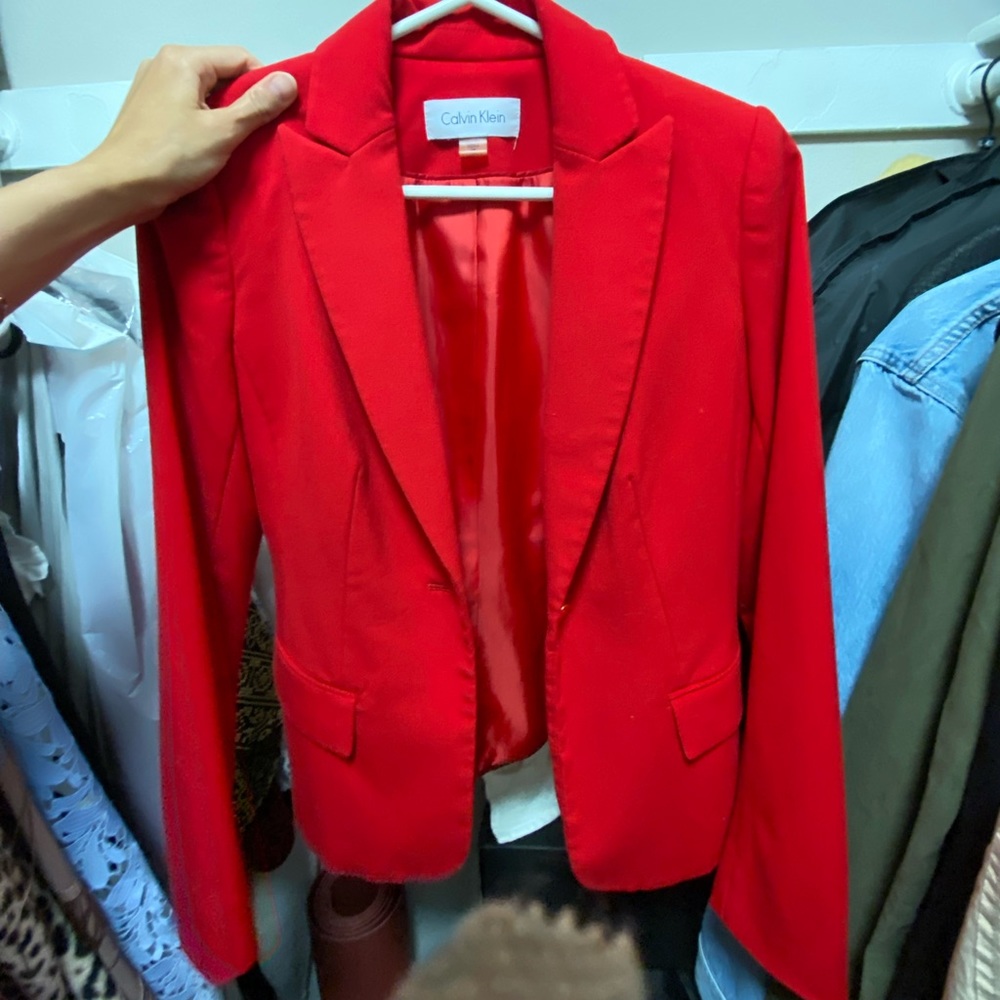 Calvin Klein red blazer